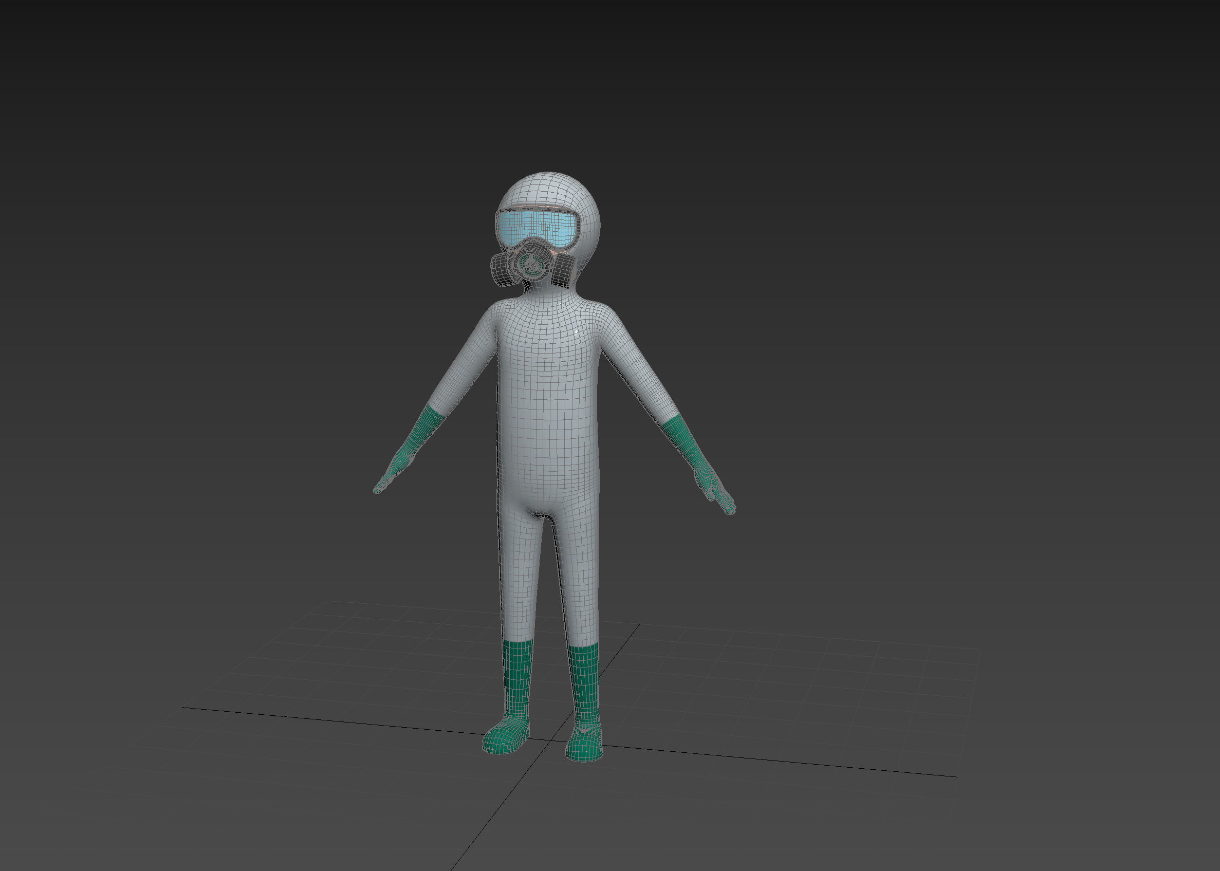 Character121 Rigged Man In Hazmat Suit 3D model_14