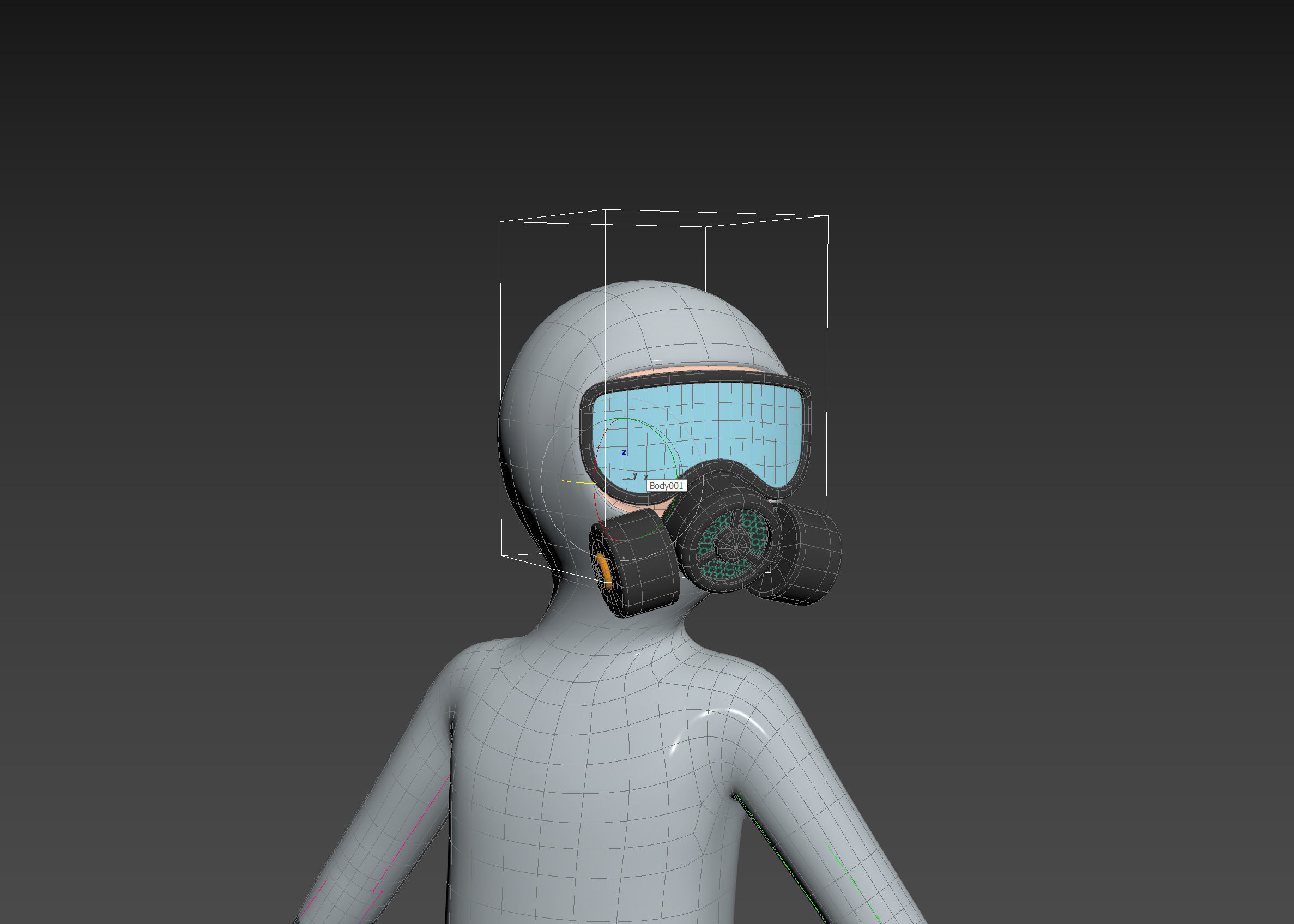 Character121 Rigged Man In Hazmat Suit 3D model_19