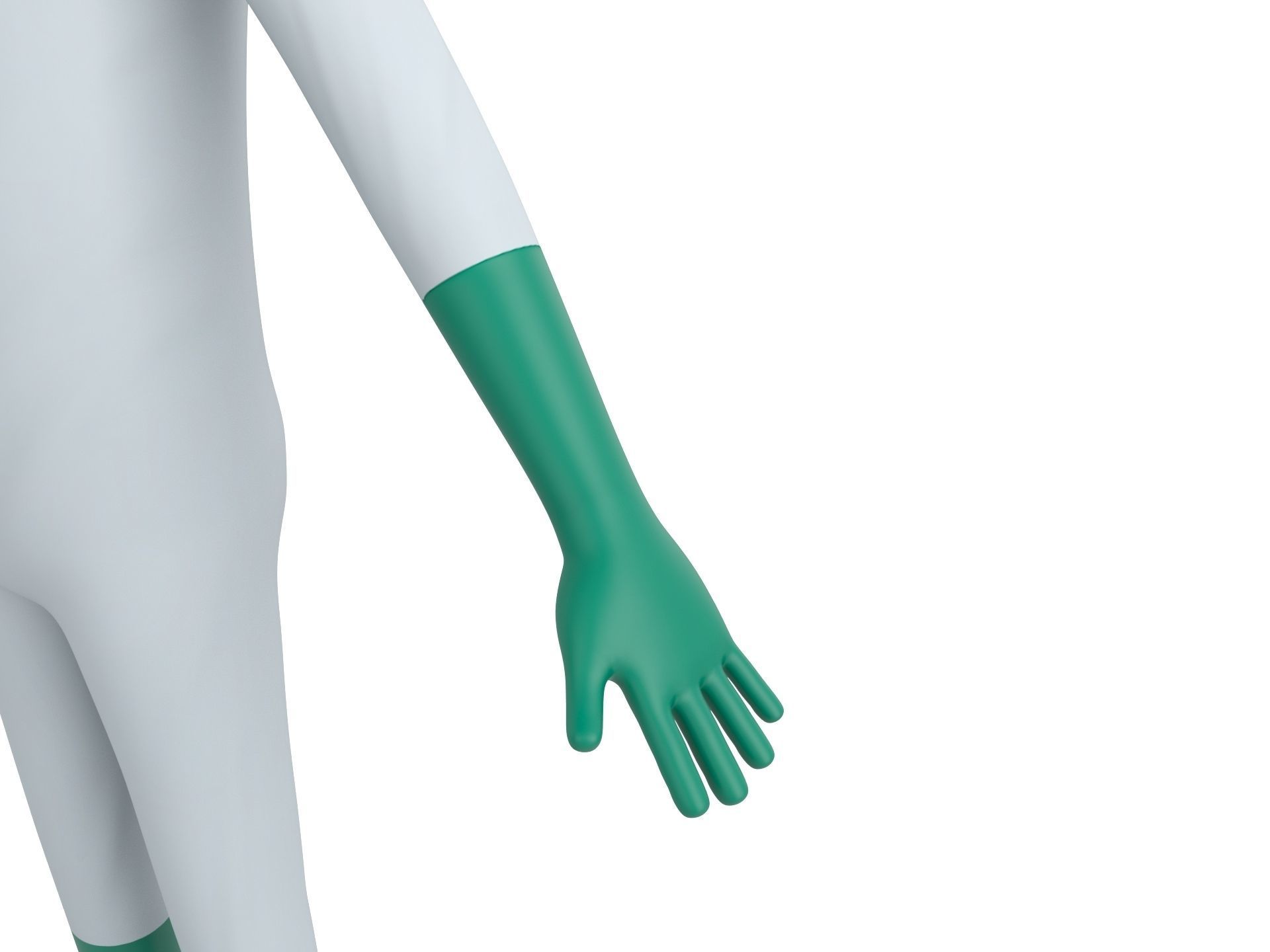 Character121 Rigged Man In Hazmat Suit 3D model_9