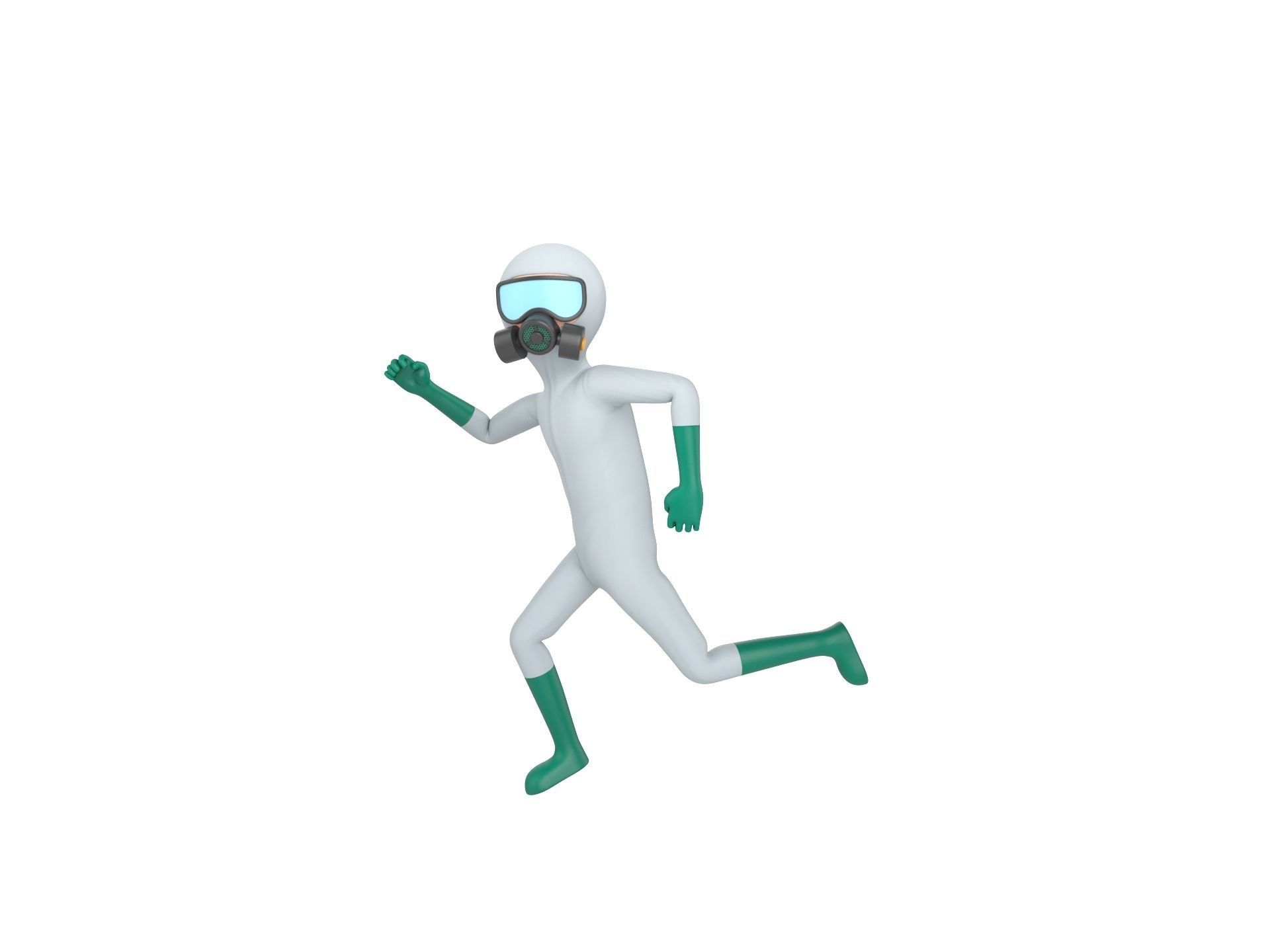 Character121 Rigged Man In Hazmat Suit 3D model_11