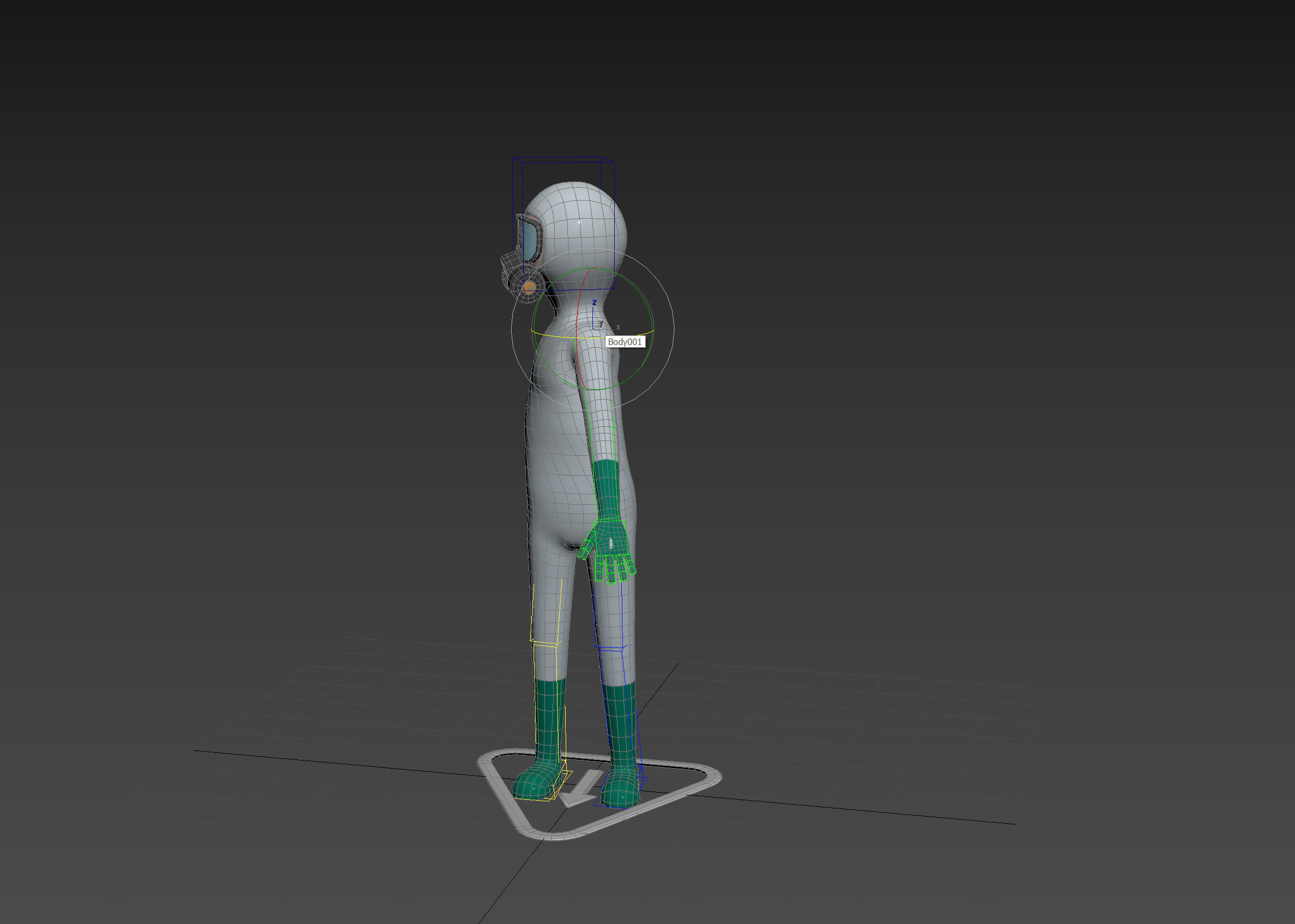Character121 Rigged Man In Hazmat Suit 3D model_17