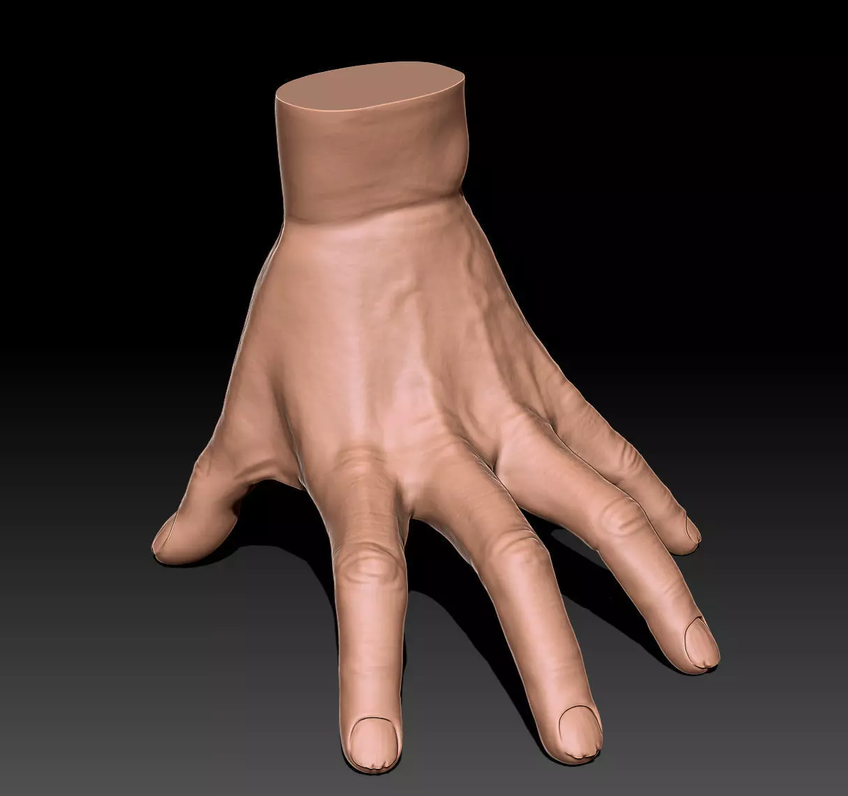 The thing human hand 3D print model_0