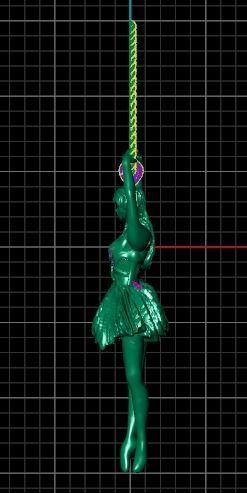 angel pendant 3D print model_1