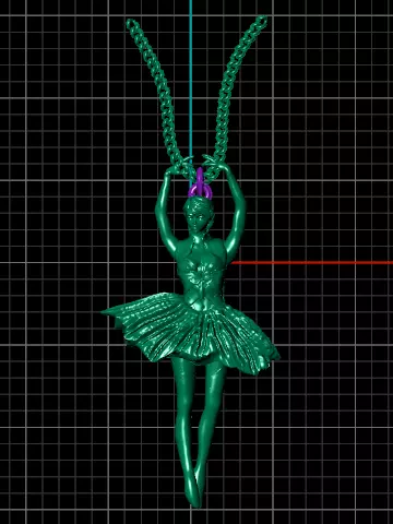 angel pendant 3D print model_0