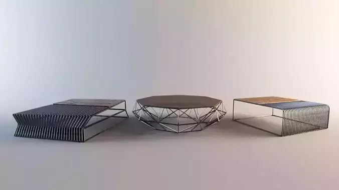 table coffee with geometric design