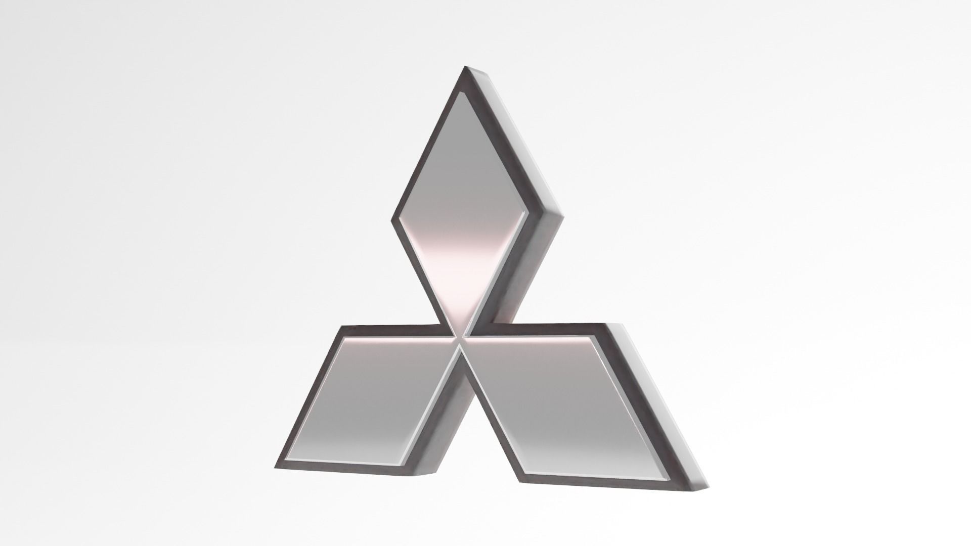 Mitsubishi Emblem Low-poly 3D model_3