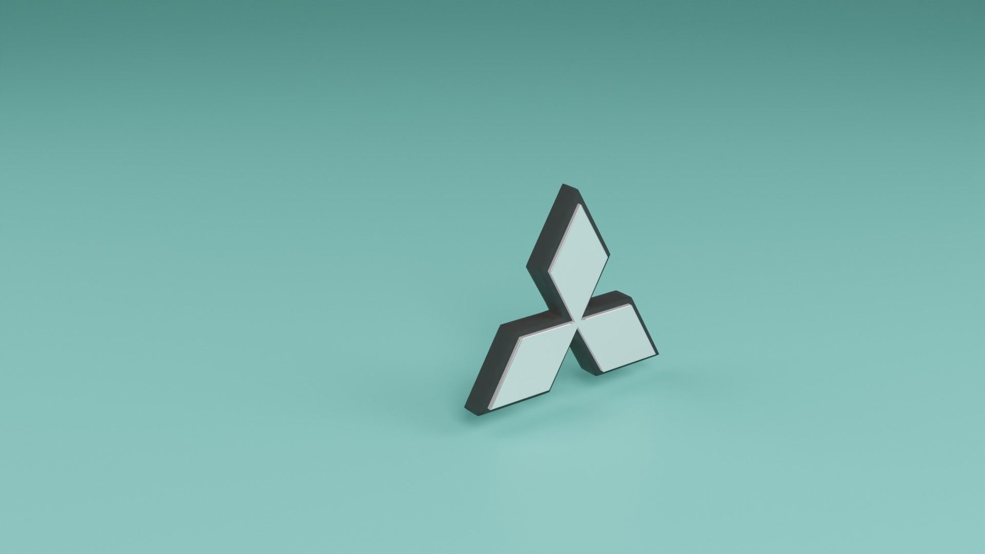 Mitsubishi Emblem Low-poly 3D model_8