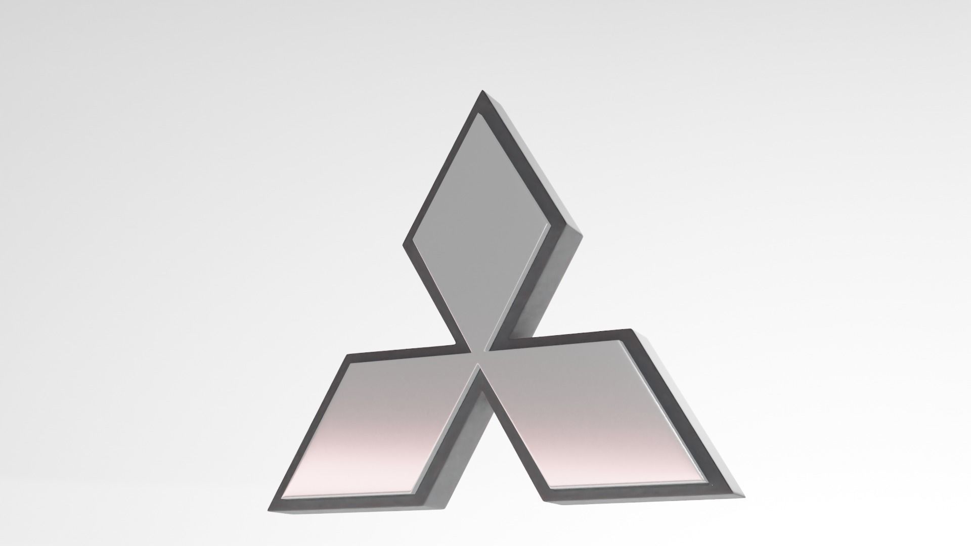 Mitsubishi Emblem Low-poly 3D model_10