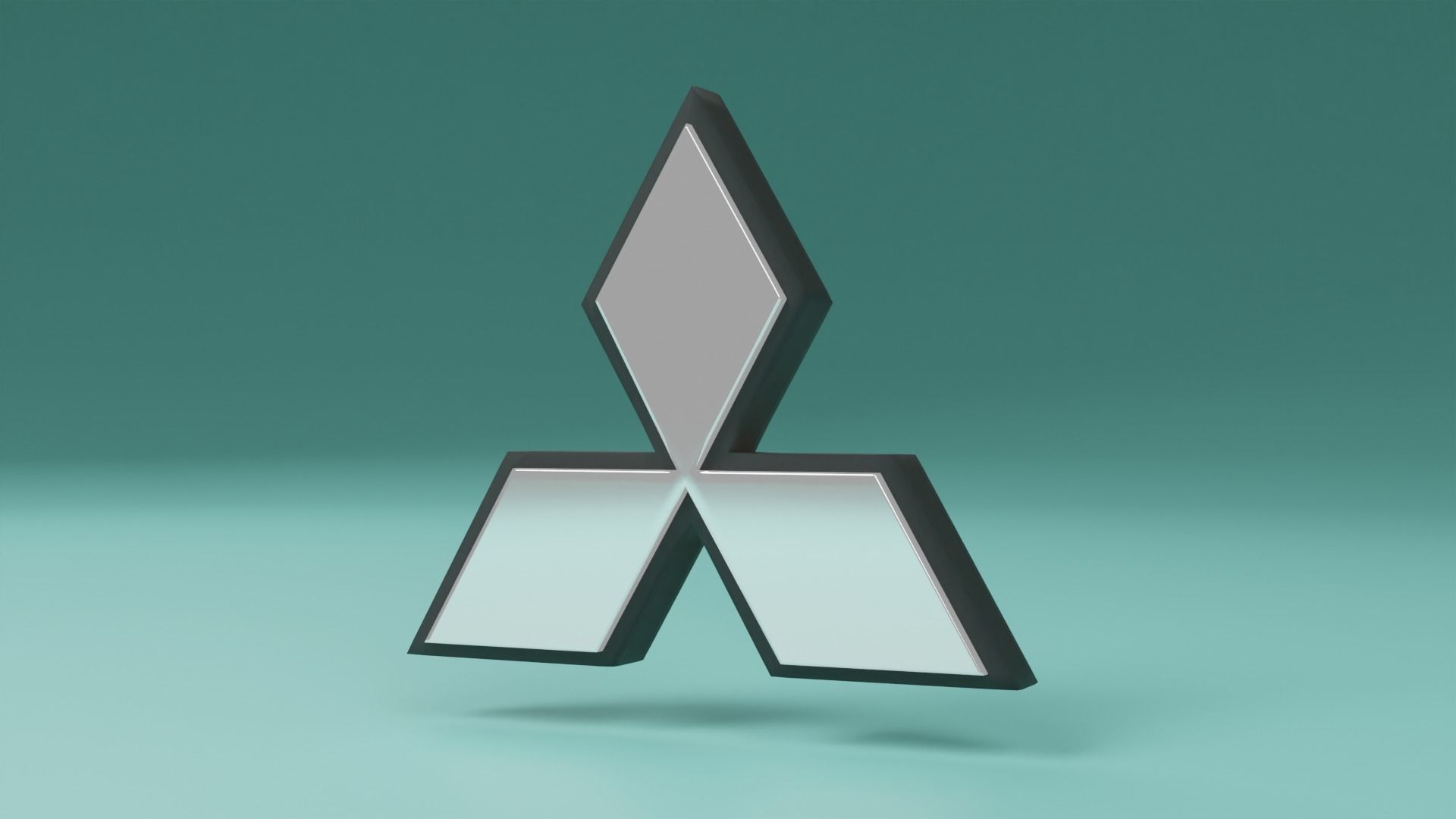 Mitsubishi Emblem Low-poly 3D model_7