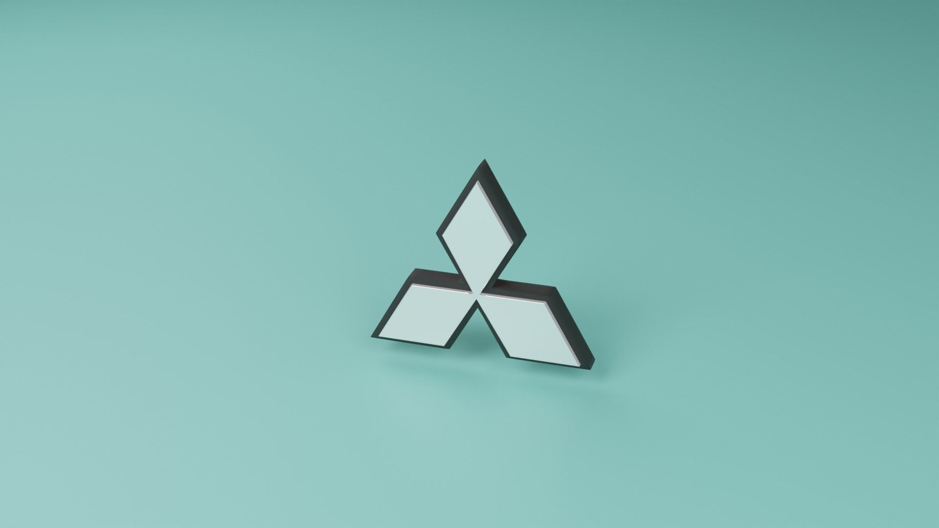 Mitsubishi Emblem Low-poly 3D model_9