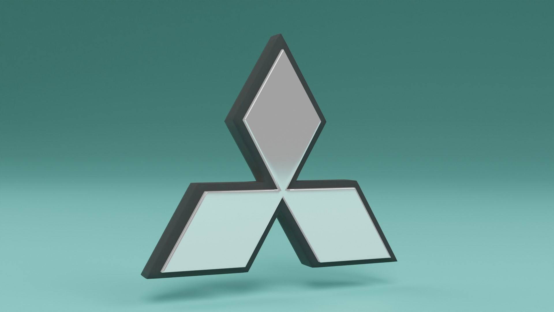 Mitsubishi Emblem Low-poly 3D model_6