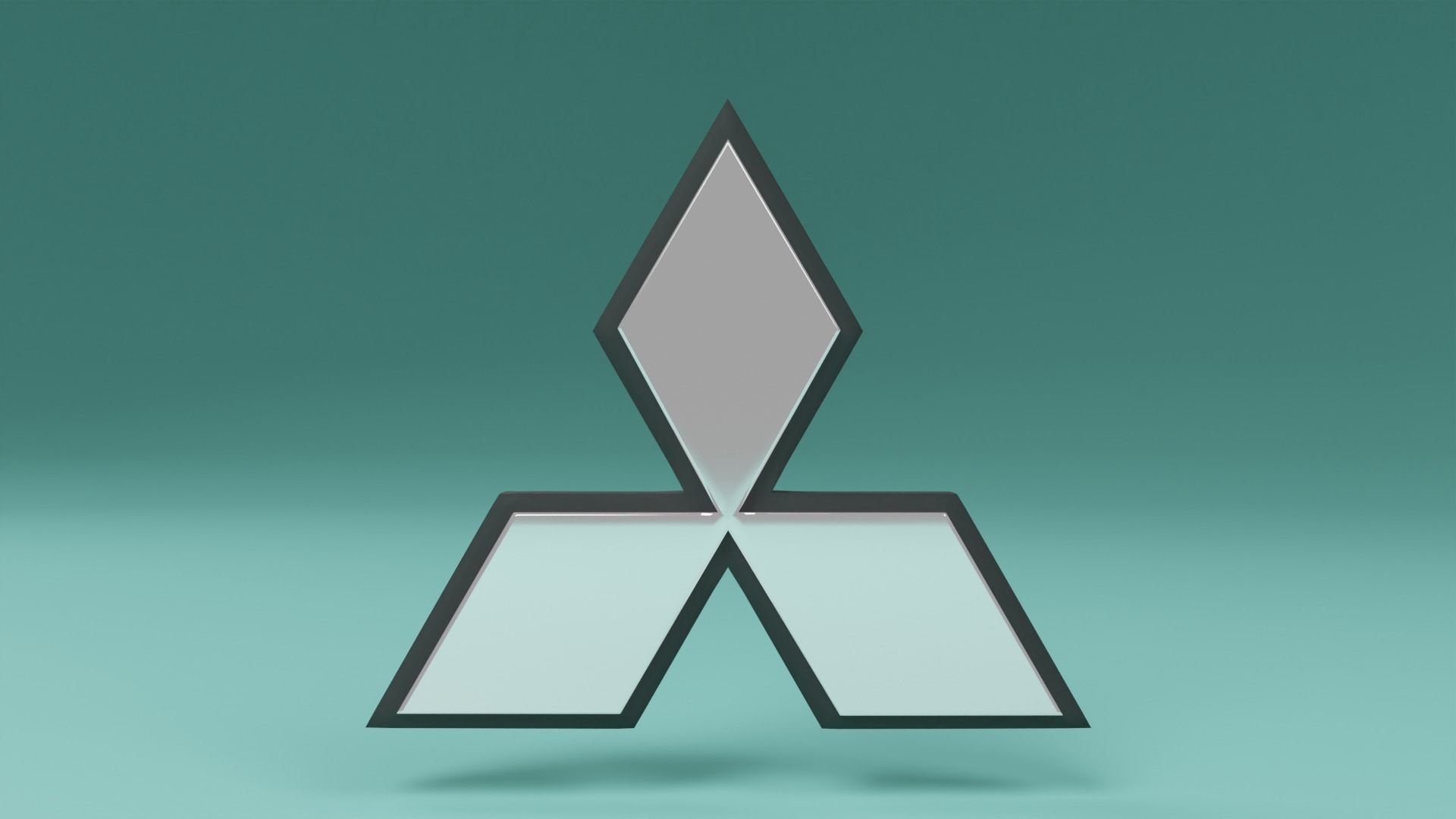 Mitsubishi Emblem Low-poly 3D model_5