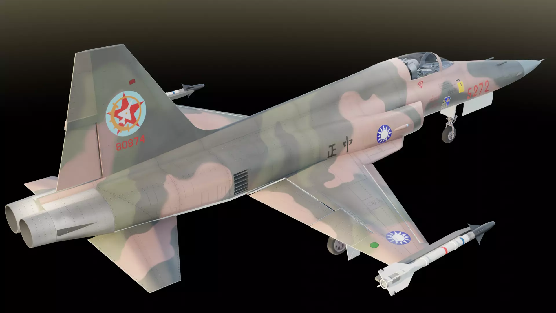 F-5E Jet Fighter Taiwan 3D model_0
