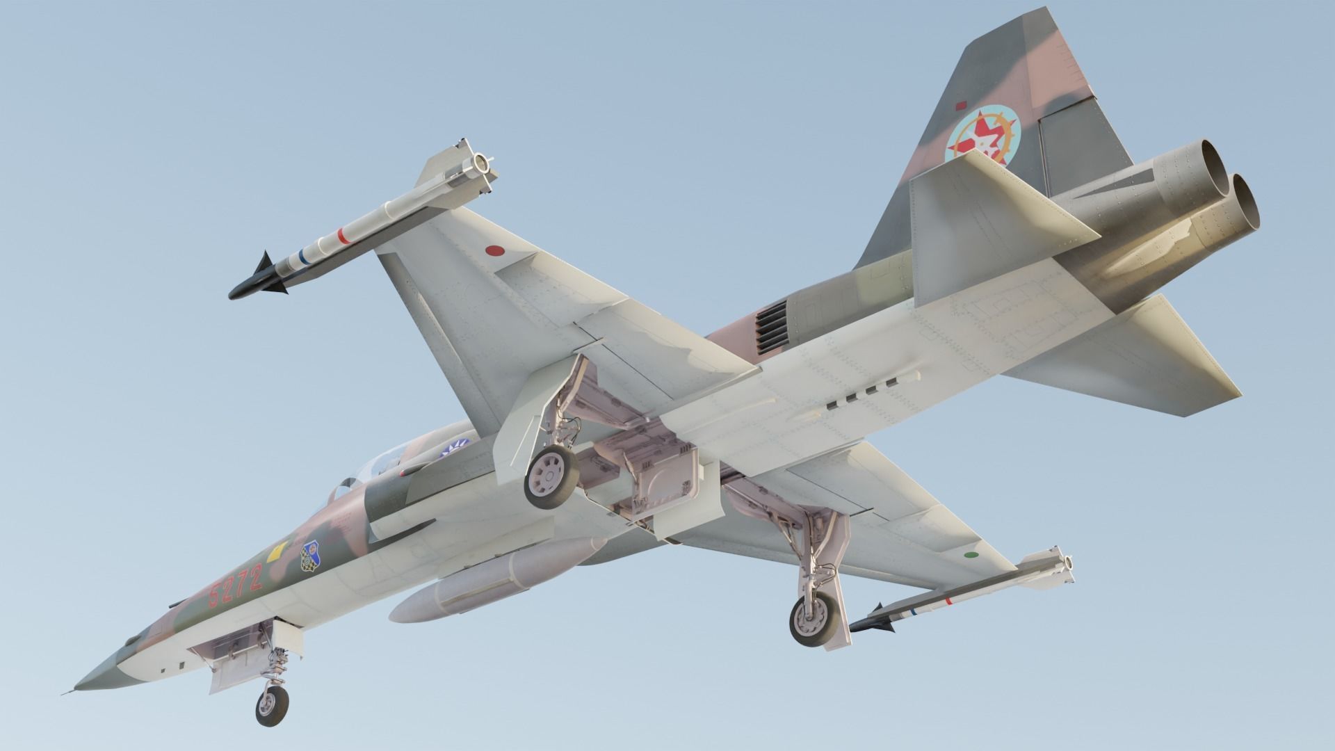 F-5E Jet Fighter Taiwan 3D model_10