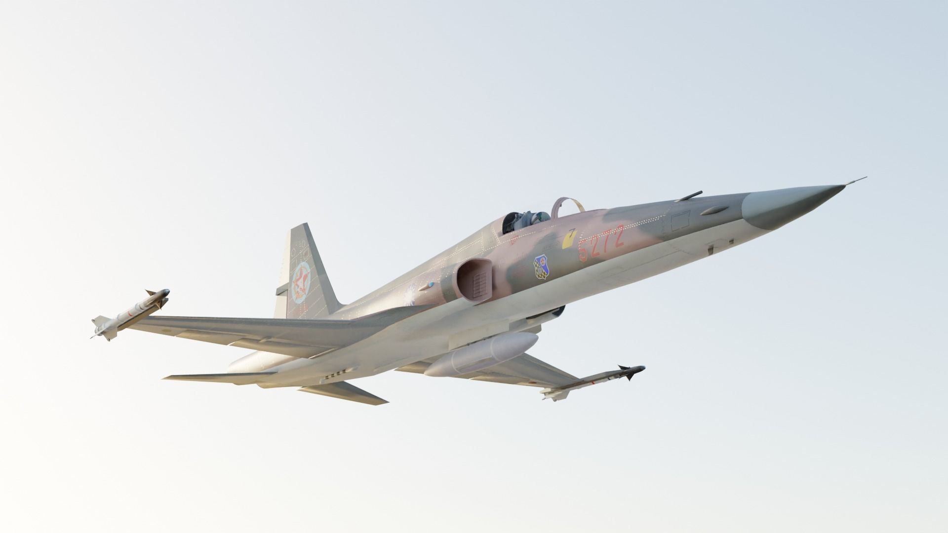 F-5E Jet Fighter Taiwan 3D model_24