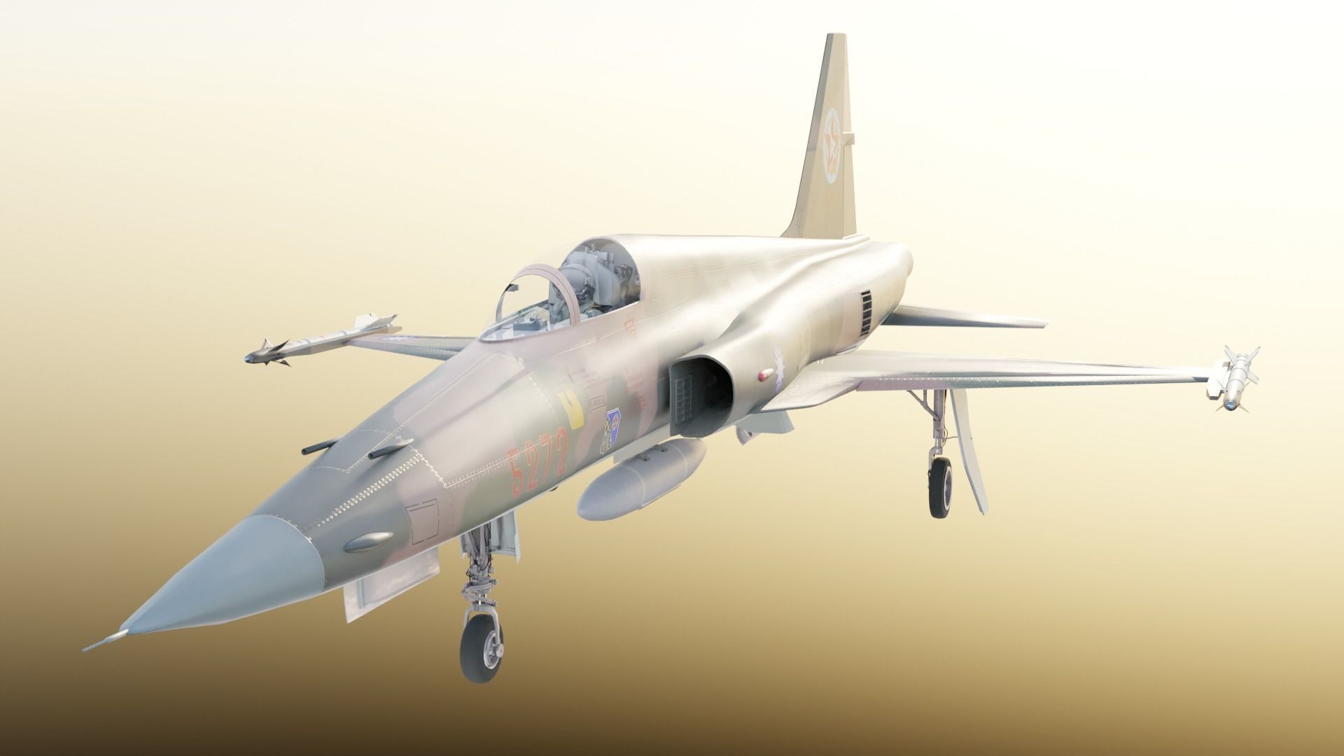 F-5E Jet Fighter Taiwan 3D model_19