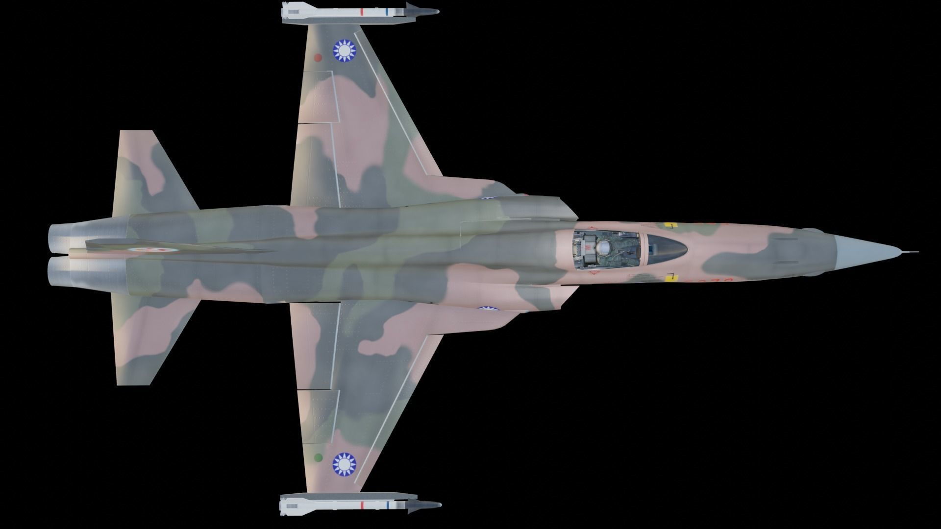 F-5E Jet Fighter Taiwan 3D model_15
