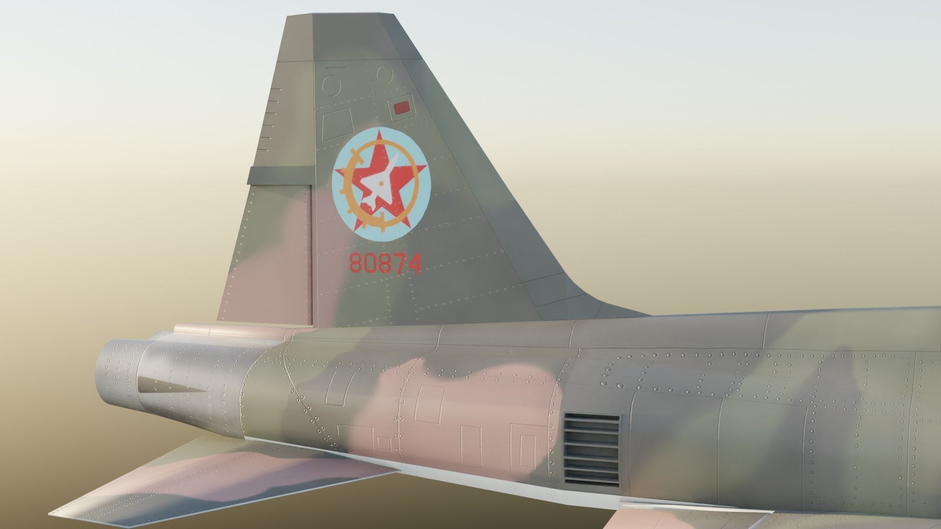 F-5E Jet Fighter Taiwan 3D model_9