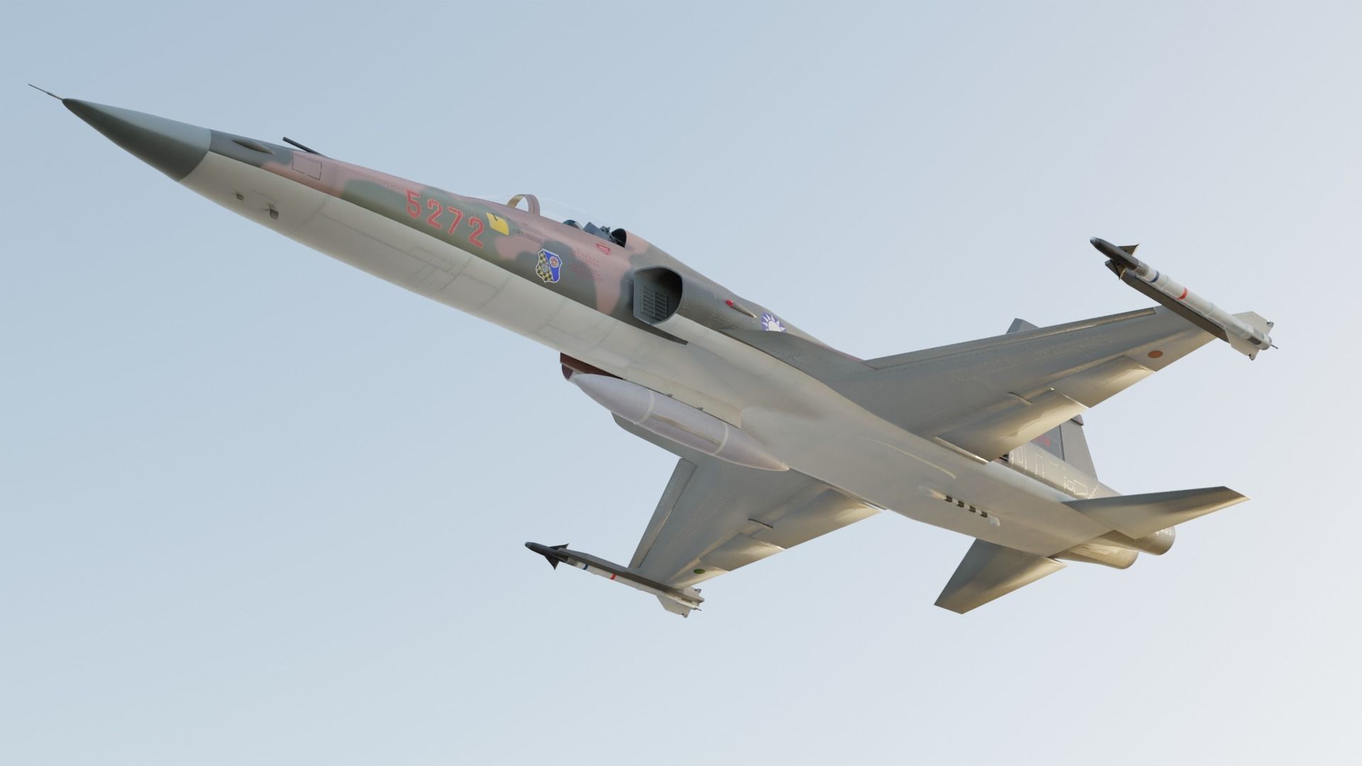 F-5E Jet Fighter Taiwan 3D model_21