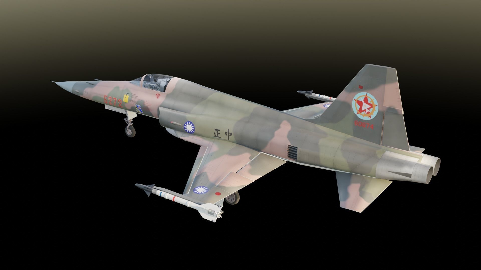 F-5E Jet Fighter Taiwan 3D model_2