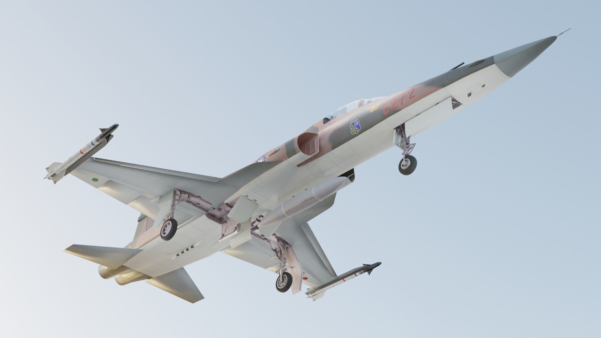 F-5E Jet Fighter Taiwan 3D model_6