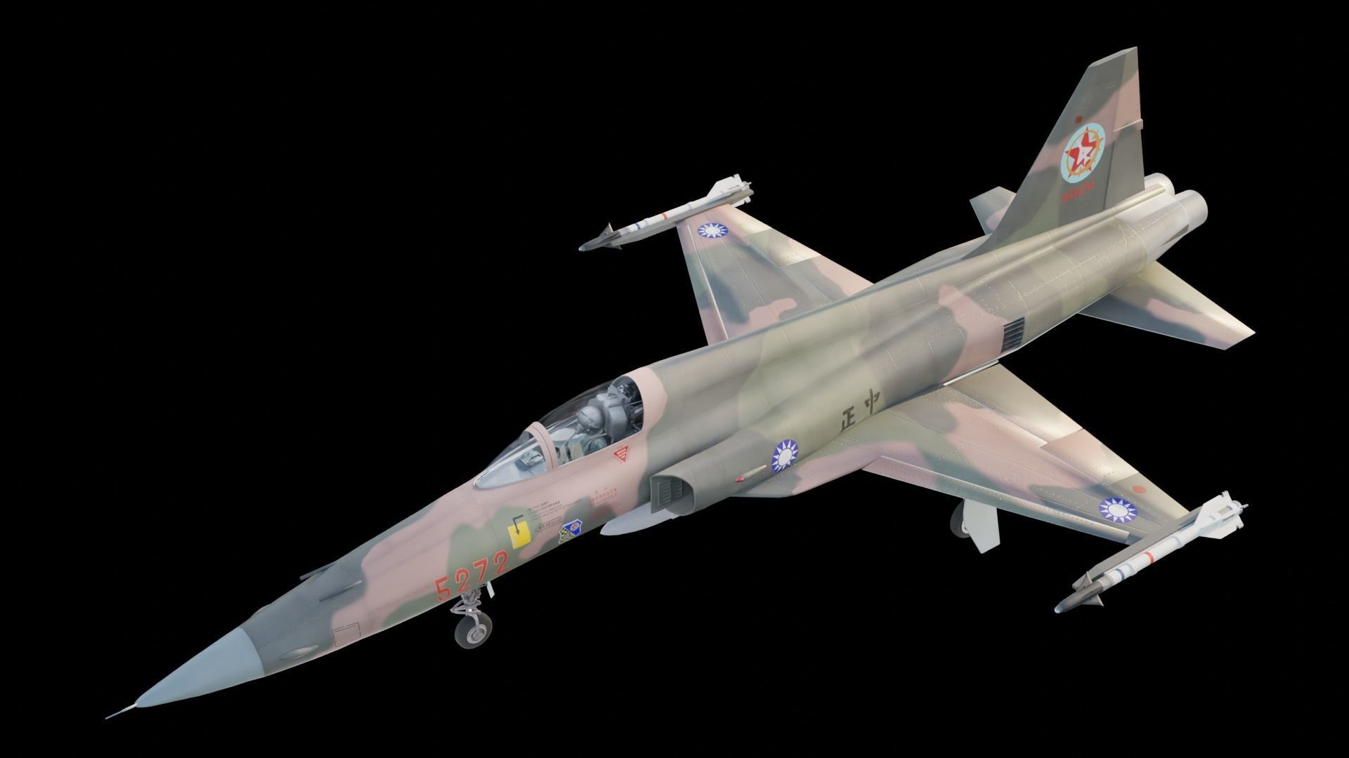 F-5E Jet Fighter Taiwan 3D model_3