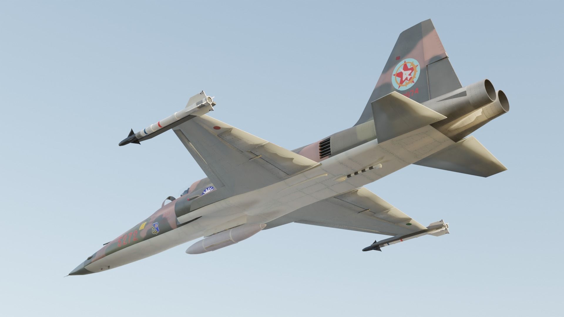 F-5E Jet Fighter Taiwan 3D model_22