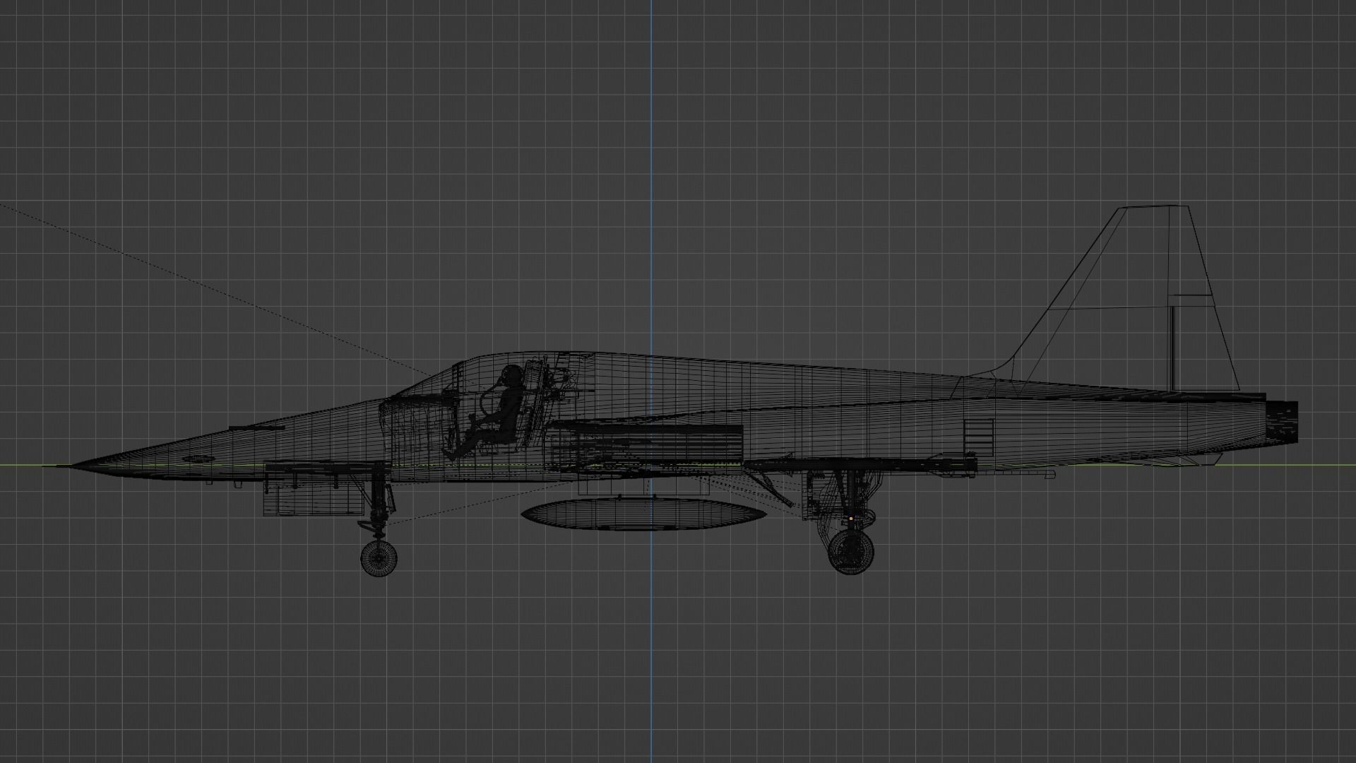 F-5E Jet Fighter Taiwan 3D model_25