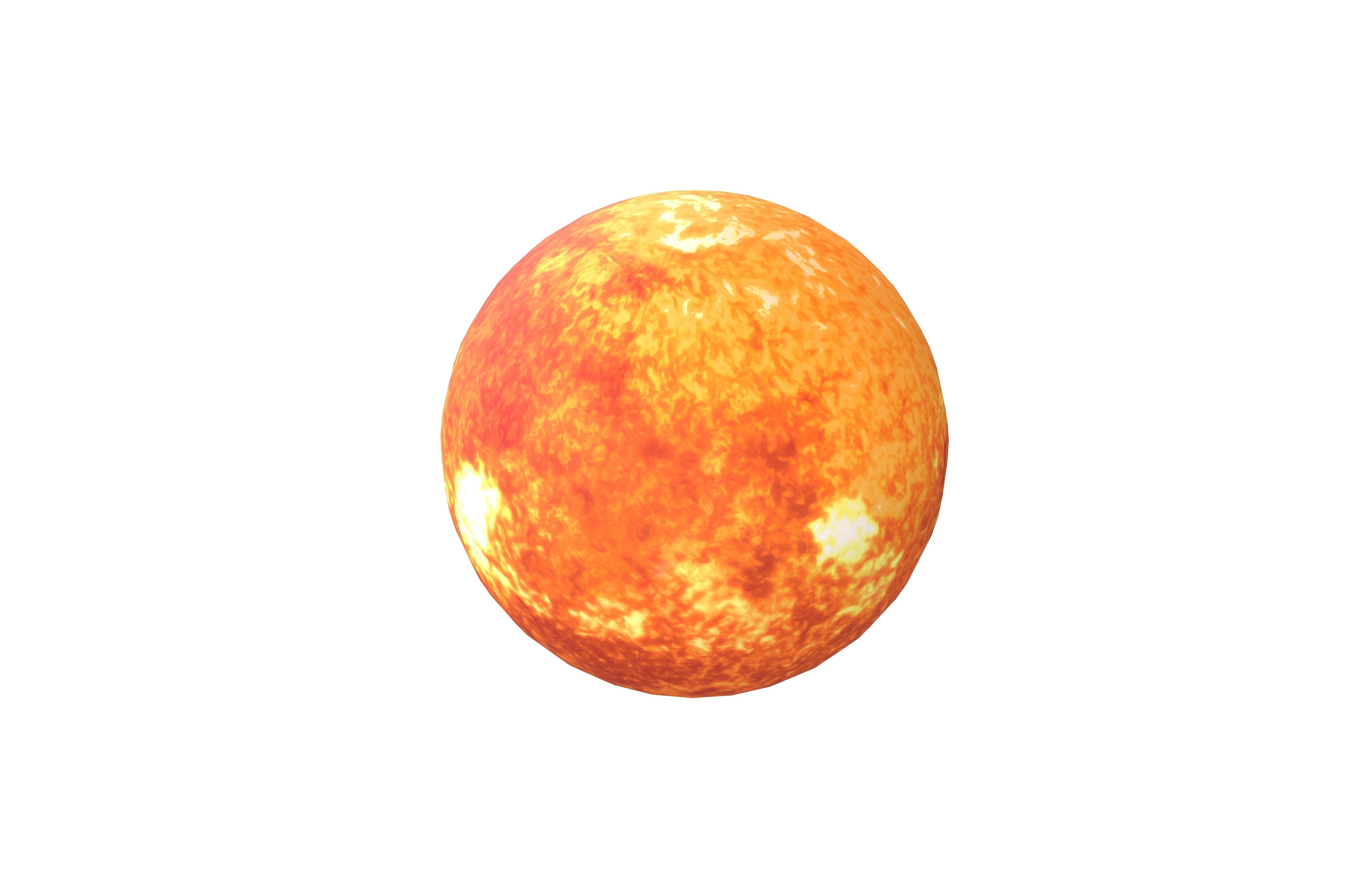 Sun v1 001 Low-poly 3D model_2