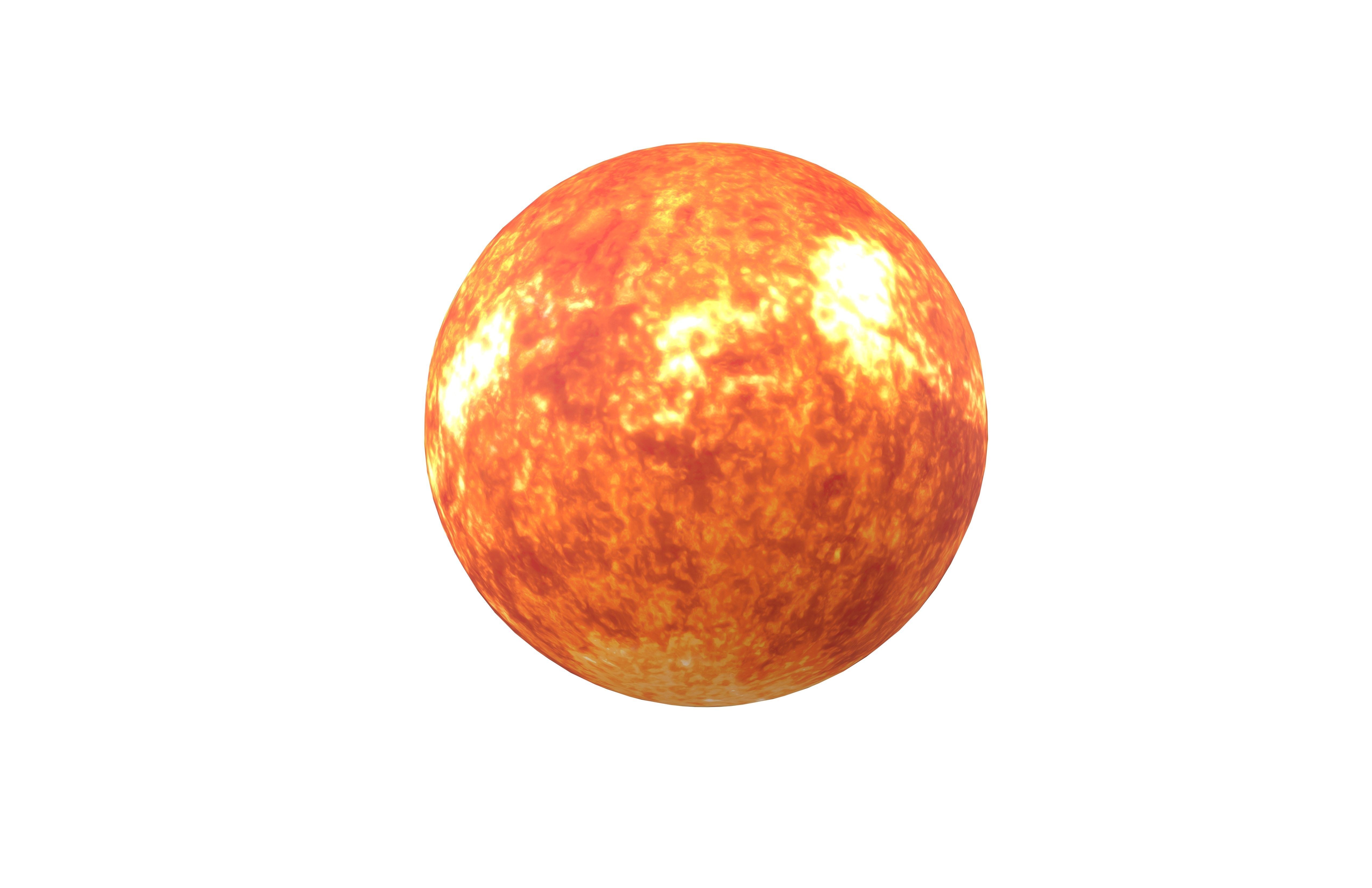Sun v1 001 Low-poly 3D model_3