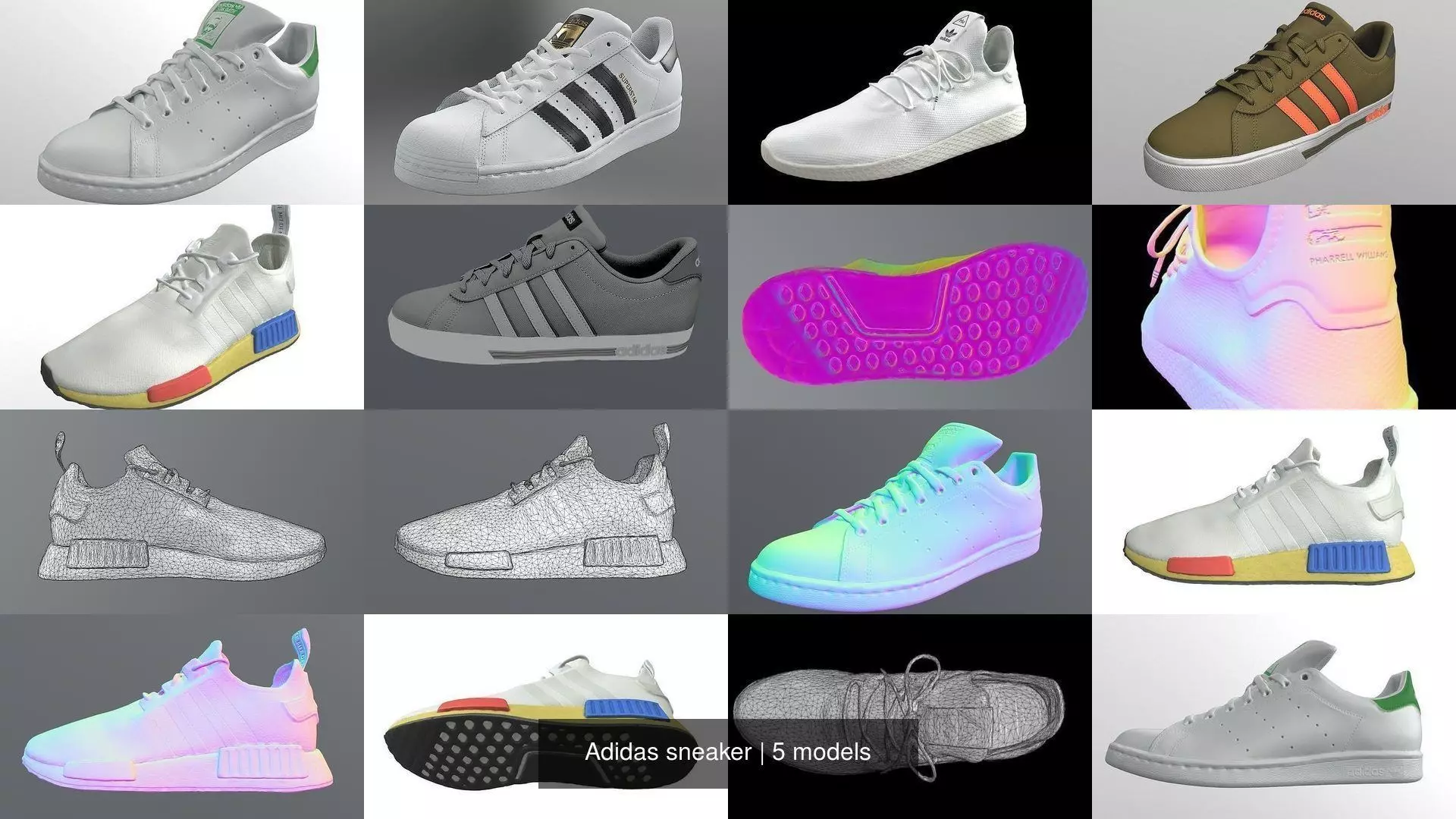 Adidas sneaker 3D Model Collection_0