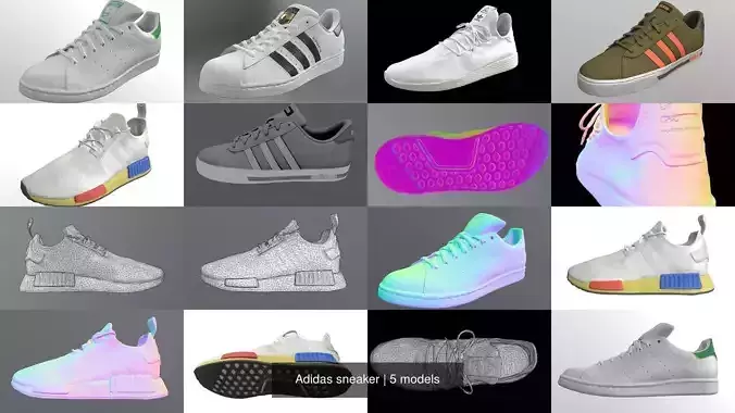 Adidas sneaker 3D Model Collection