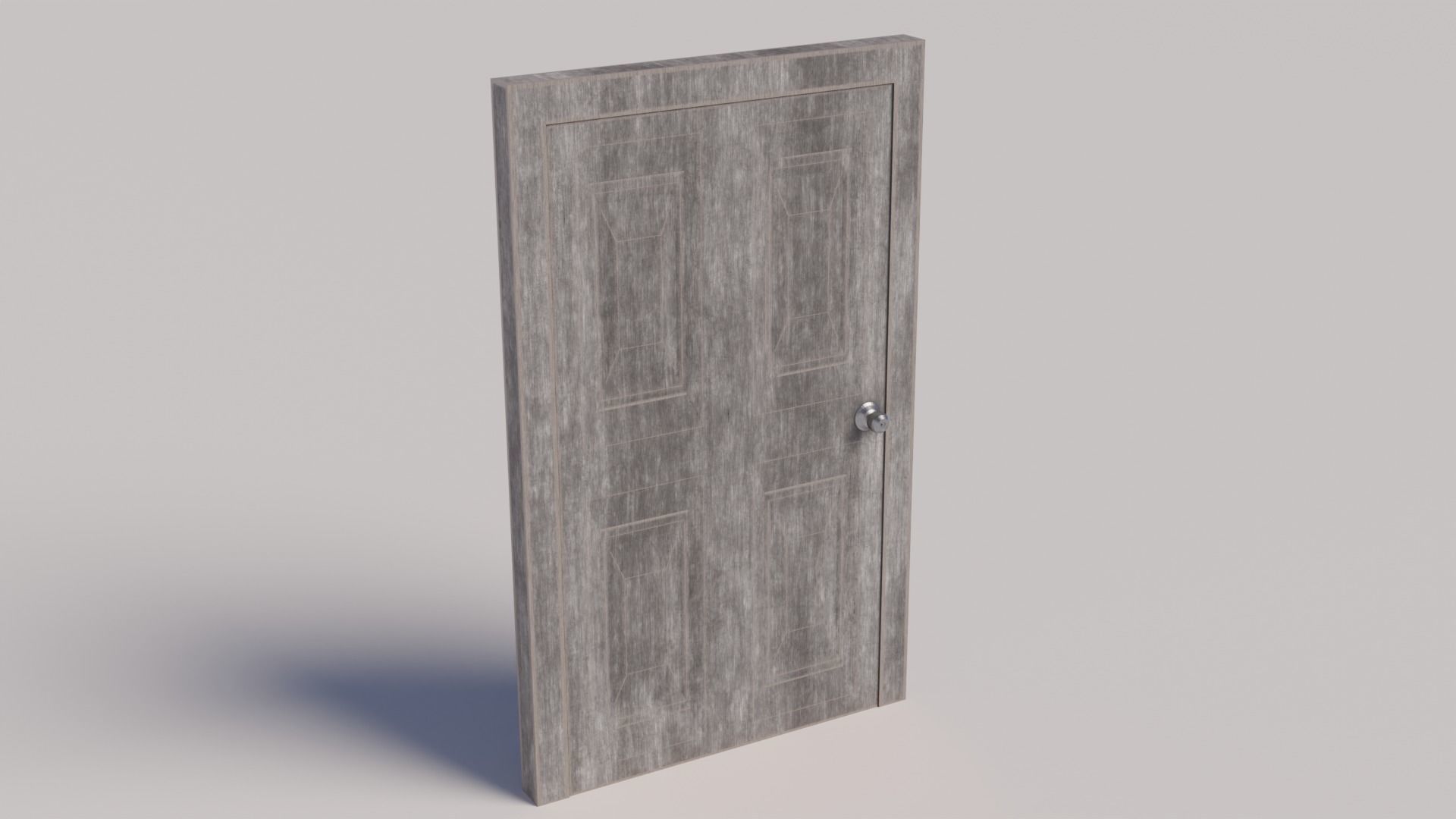 Old Dirty Door Low-poly 3D model_4