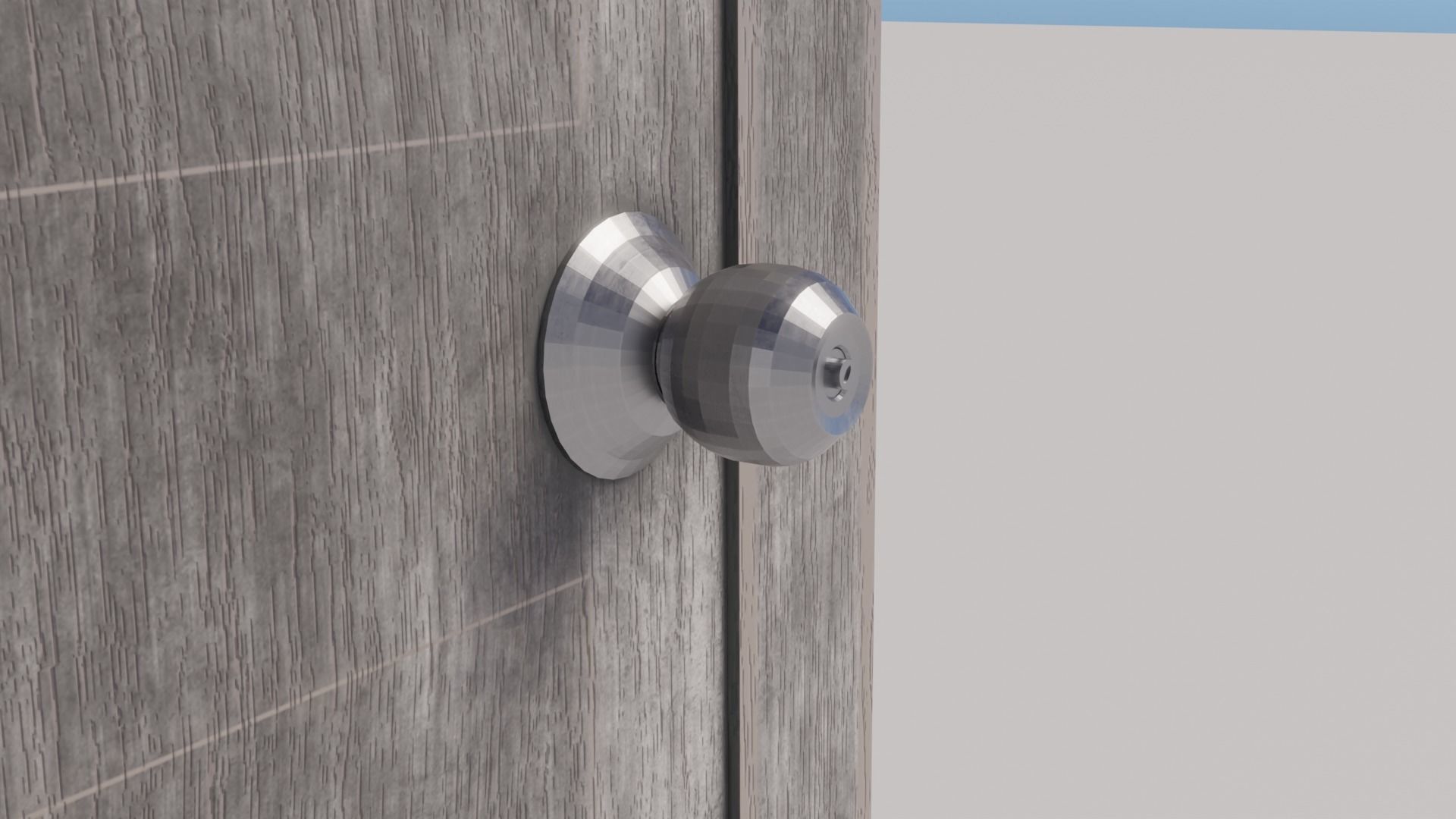 Old Dirty Door Low-poly 3D model_9