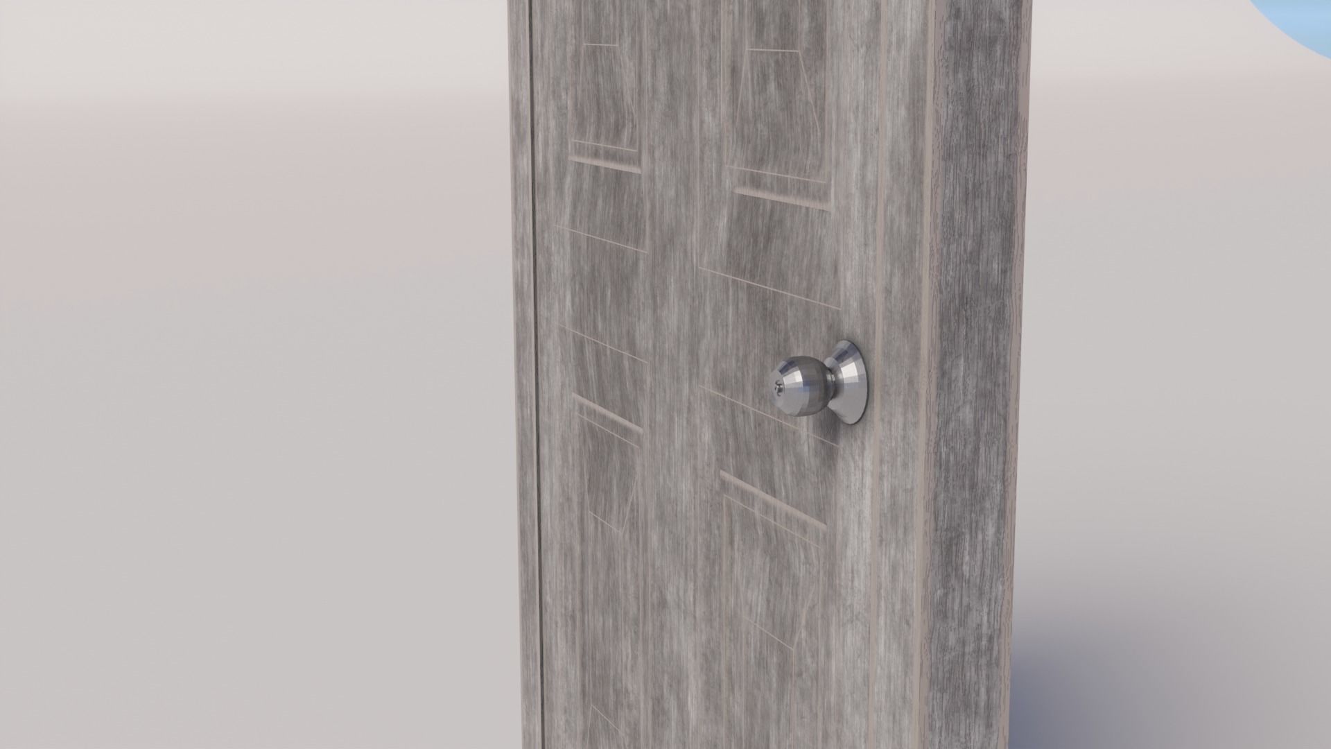 Old Dirty Door Low-poly 3D model_8