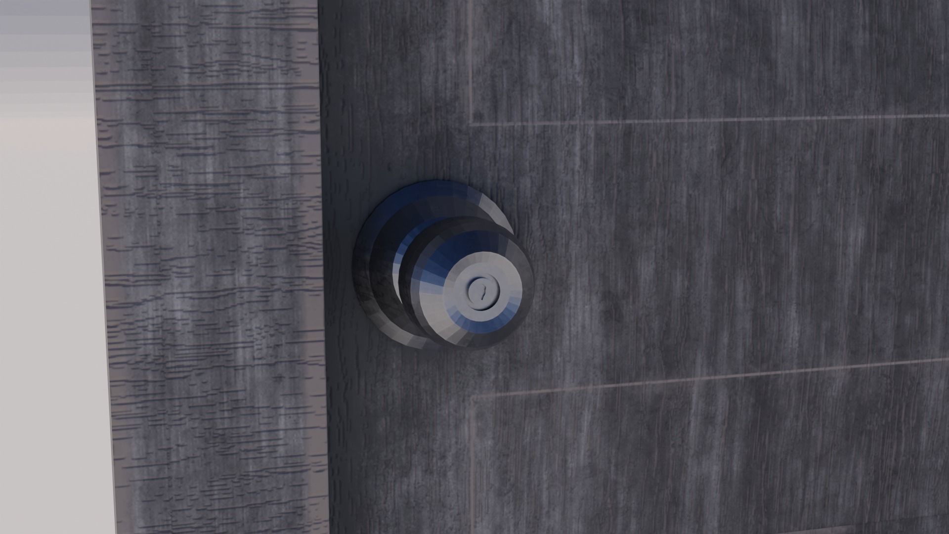 Old Dirty Door Low-poly 3D model_10