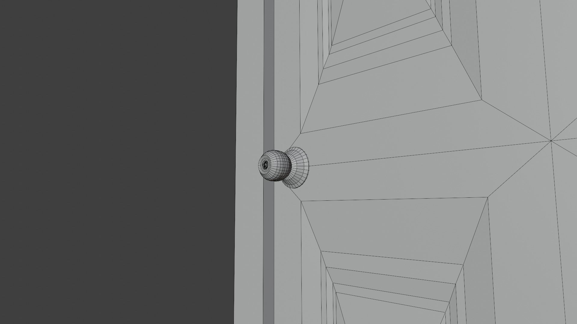Old Dirty Door Low-poly 3D model_14