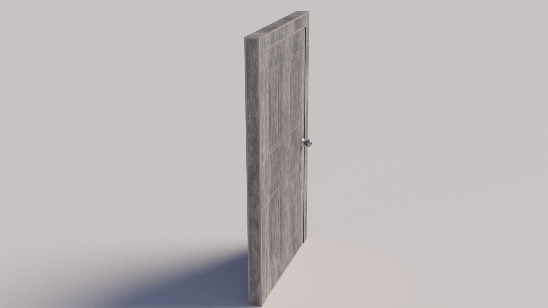 Old Dirty Door Low-poly 3D model_5