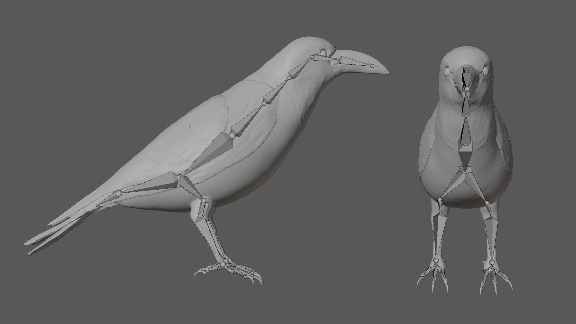Raven Low-poly 3D model_6