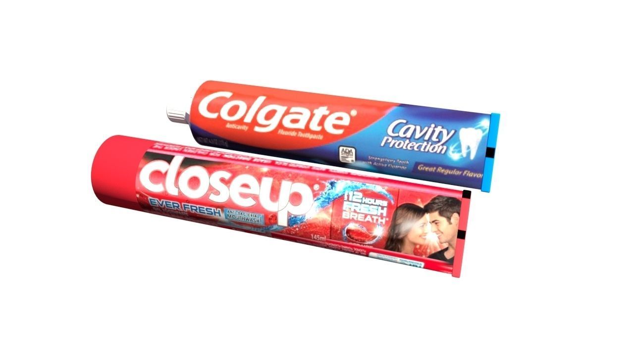 2 toothpaste colgate whitening Low-poly 3D model_3