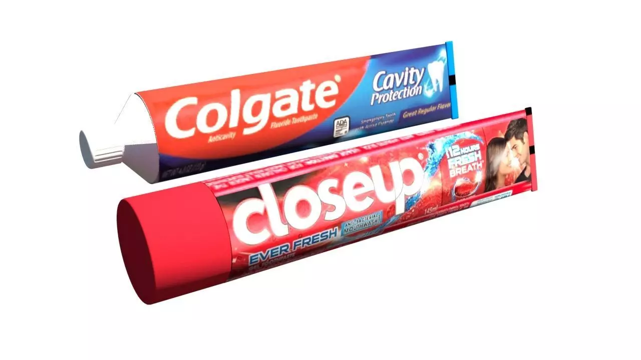 2 toothpaste colgate whitening Low-poly 3D model_0
