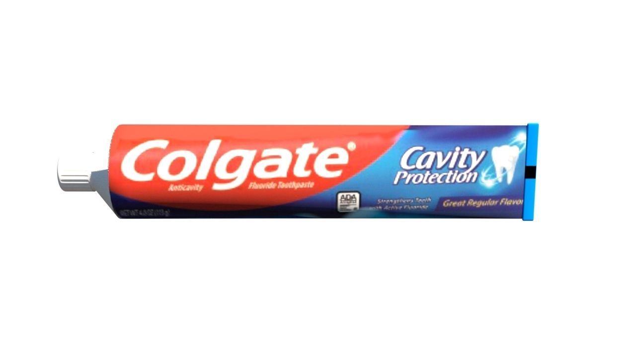 2 toothpaste colgate whitening Low-poly 3D model_5