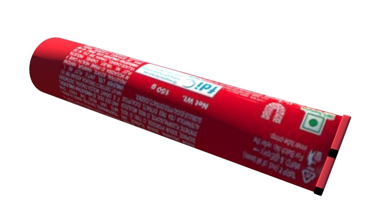 2 toothpaste colgate whitening Low-poly 3D model_16