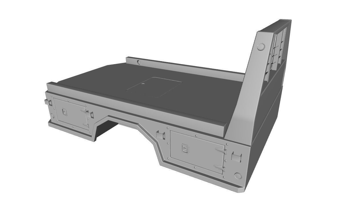 FLATBED  Bradford Built Work Truck Low-poly 3D model_16