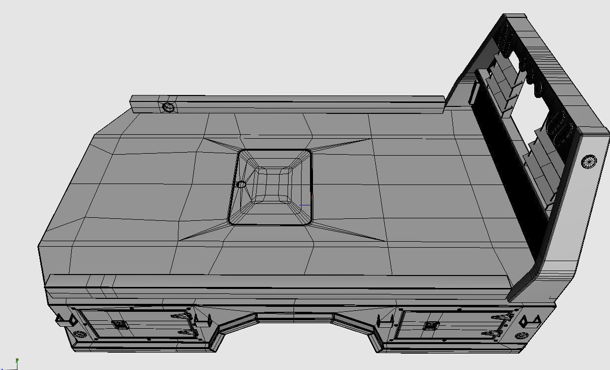 FLATBED  Bradford Built Work Truck Low-poly 3D model_35