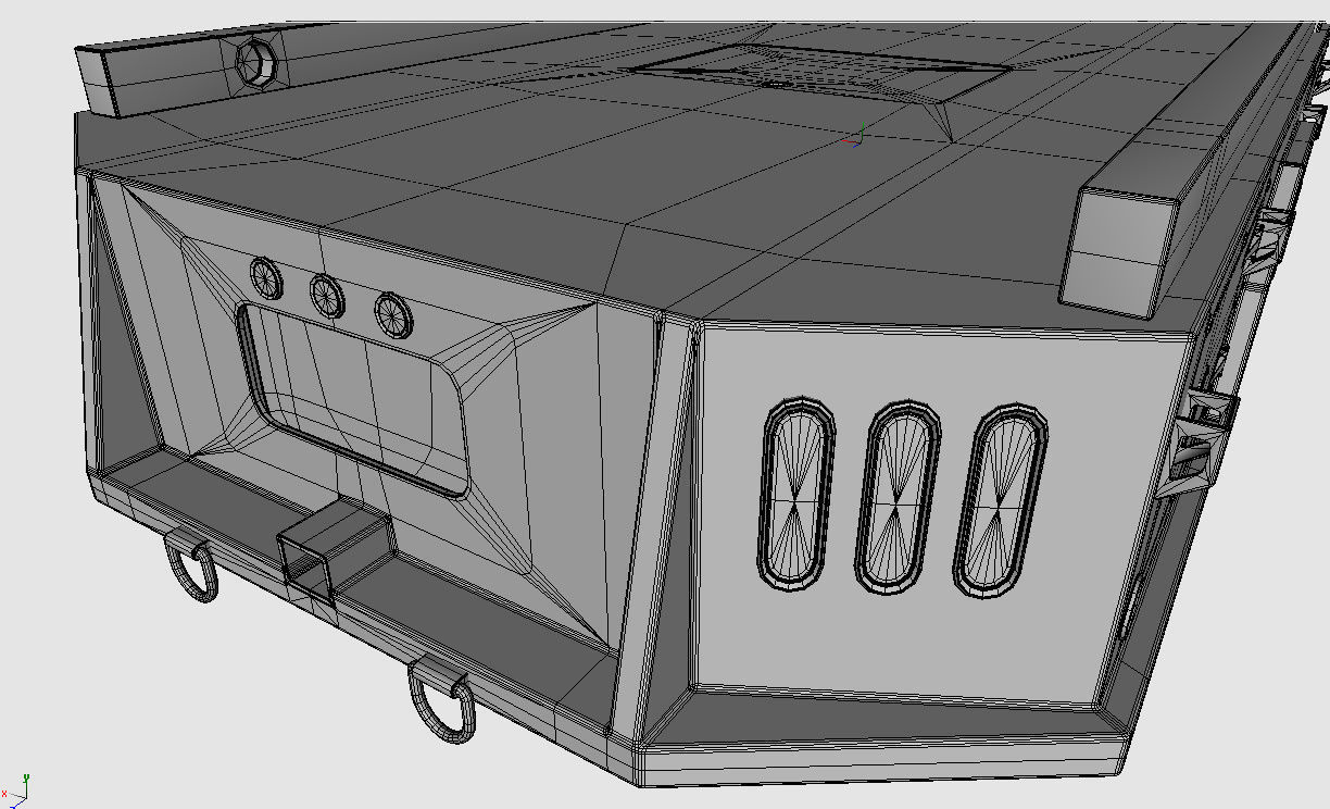 FLATBED  Bradford Built Work Truck Low-poly 3D model_40