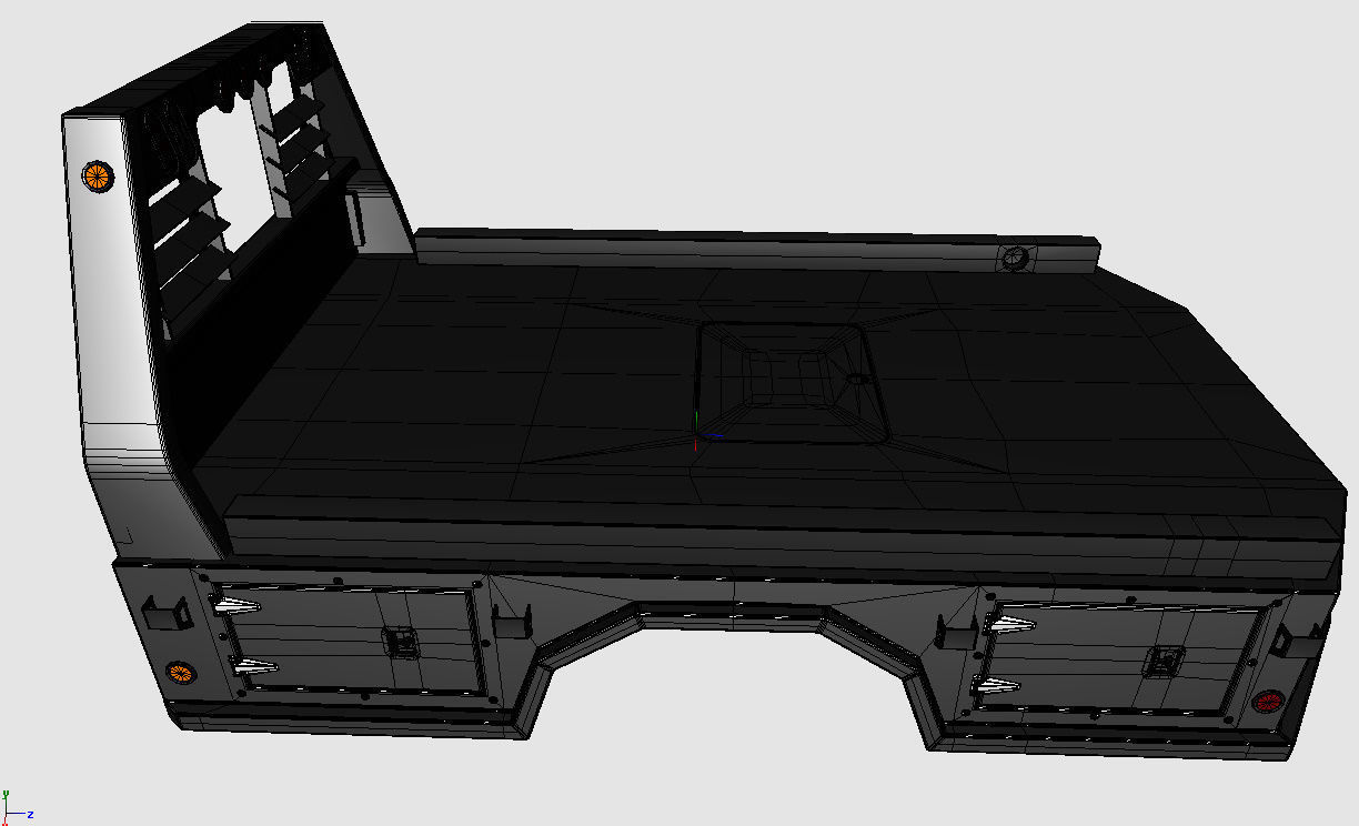 FLATBED  Bradford Built Work Truck Low-poly 3D model_27