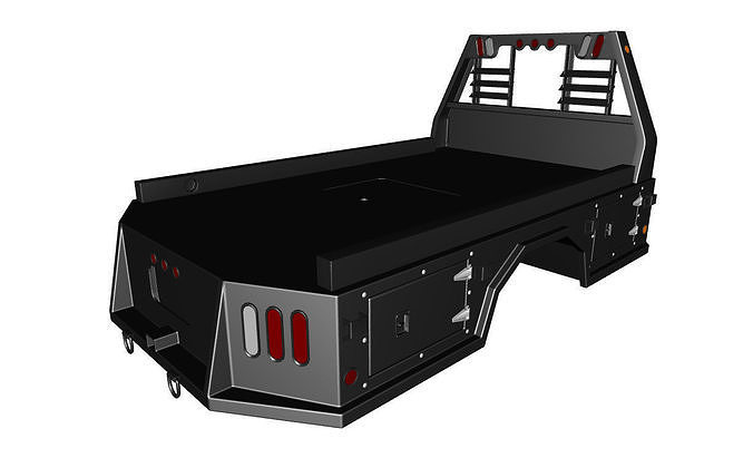 FLATBED  Bradford Built Work Truck Low-poly 3D model