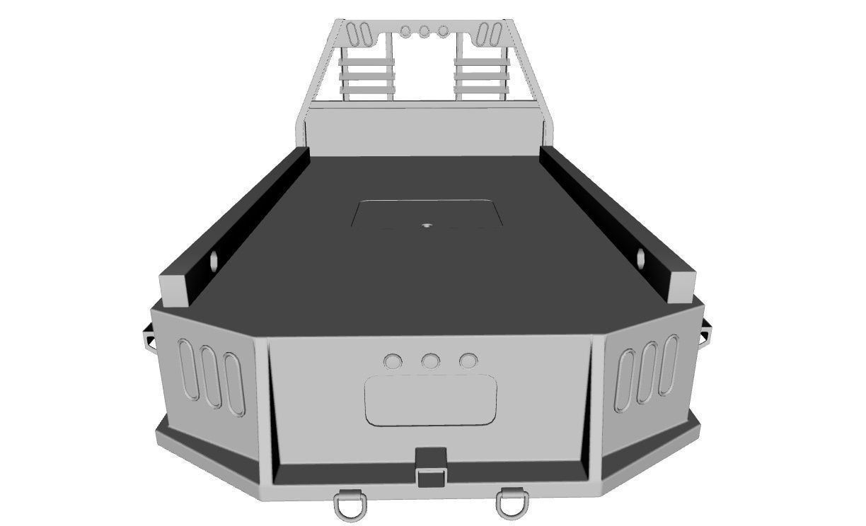 FLATBED  Bradford Built Work Truck Low-poly 3D model_13