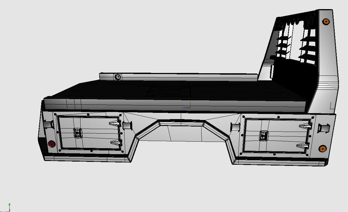 FLATBED  Bradford Built Work Truck Low-poly 3D model_25
